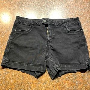 Black Jean Shorts. Size 12.